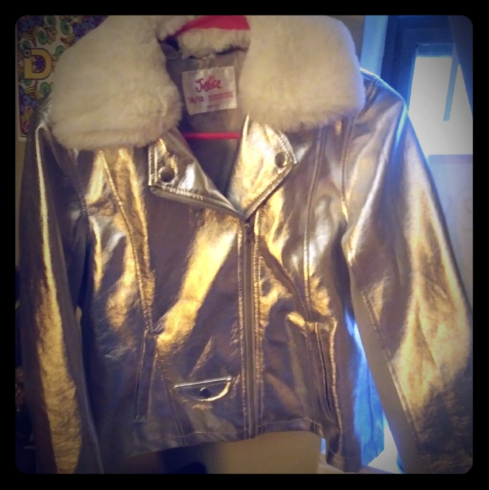 Metallic silver jacket